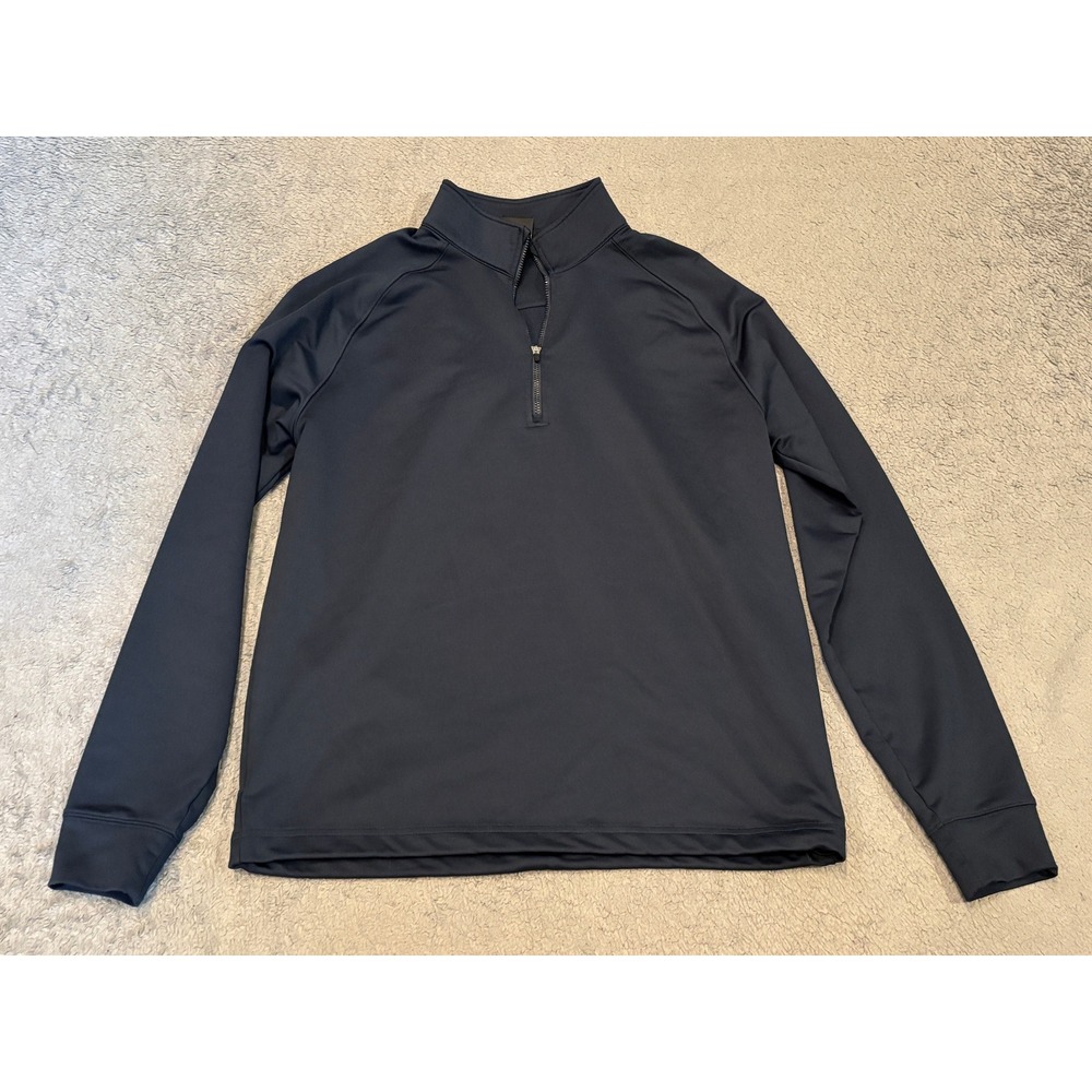 Dunning Golf Mens Quarter Zip Pullover Navy Blue Performance Stretch Small